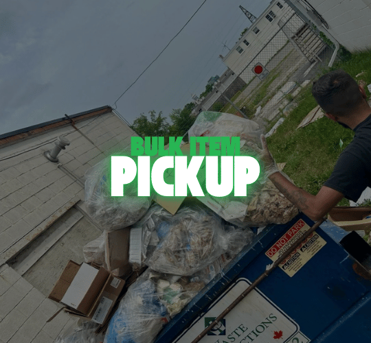 Bulk item pickup in Niagara by NLLC for furniture, mattresses, and appliances.
