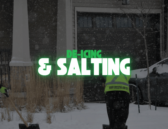 De-icing and salting service by NLLC in Niagara for safer walkways and parking areas.