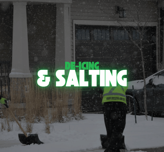 De-icing and salting service by NLLC in Niagara for safer walkways and parking areas.