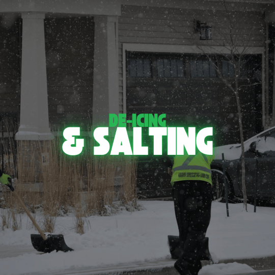 De-icing and salting service by NLLC in Niagara for safer walkways and parking areas.