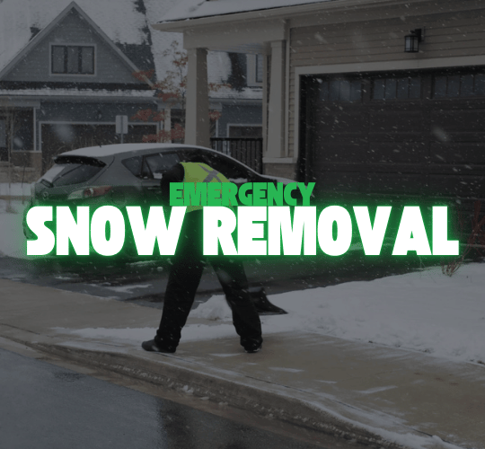 Emergency snow removal service in Niagara by NLLC during a snowstorm.