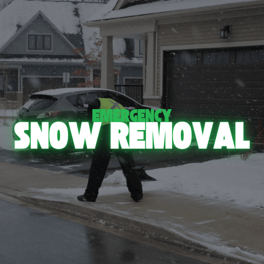 Emergency snow removal service in Niagara by NLLC during a snowstorm.
