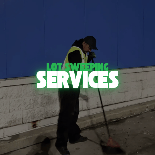 NLLC lot sweeping service cleaning a commercial lot in Niagara.